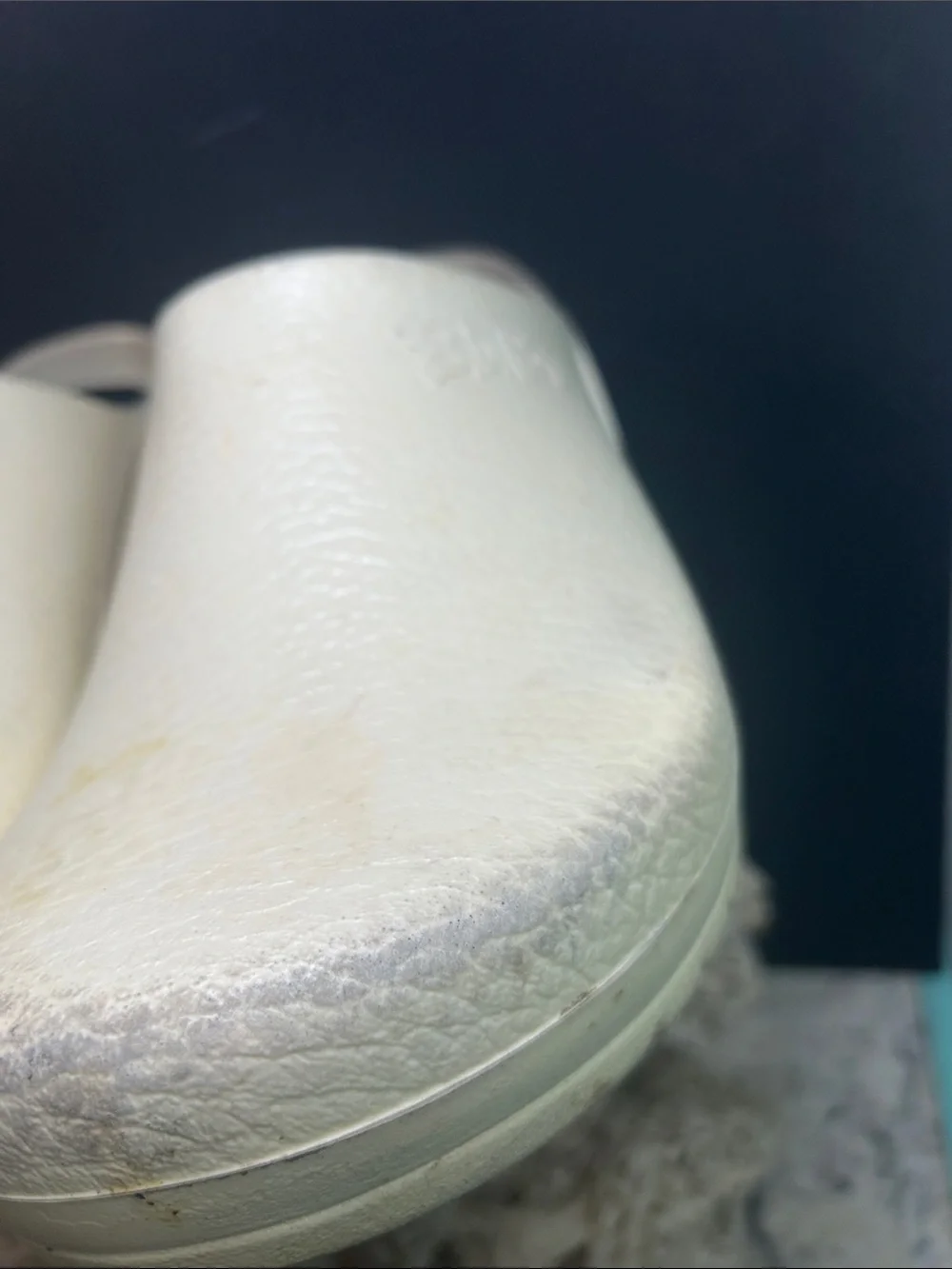 Birkies White Slip-On Clogs with Black Insole Birkenstock